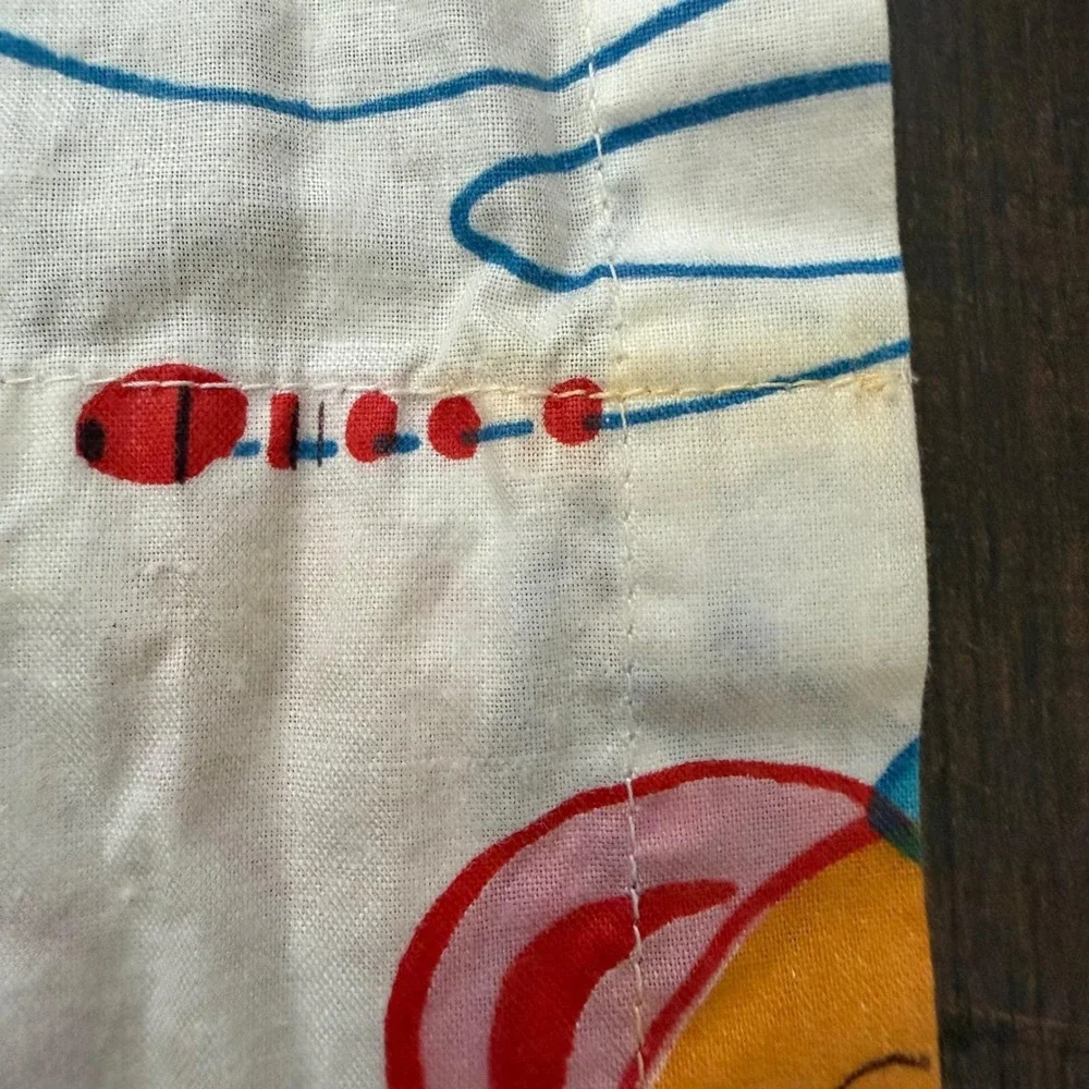 2 VTG Raggedy Ann Andy Fabric Panels Curtains‎ Kids Alphabet Toy Print MCM 34x41